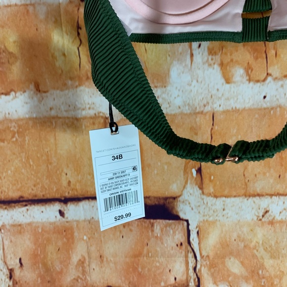 SOLD OUT!!Lightly Lined Ribbed Long Line Triangle Bikini Top - Picture 7 of 12